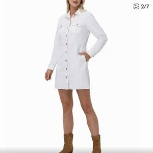 Frye Cream Demim Dress 100% Cotton